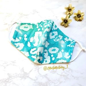 Leopard Print Face Mask Filter 3 Layers Cotton